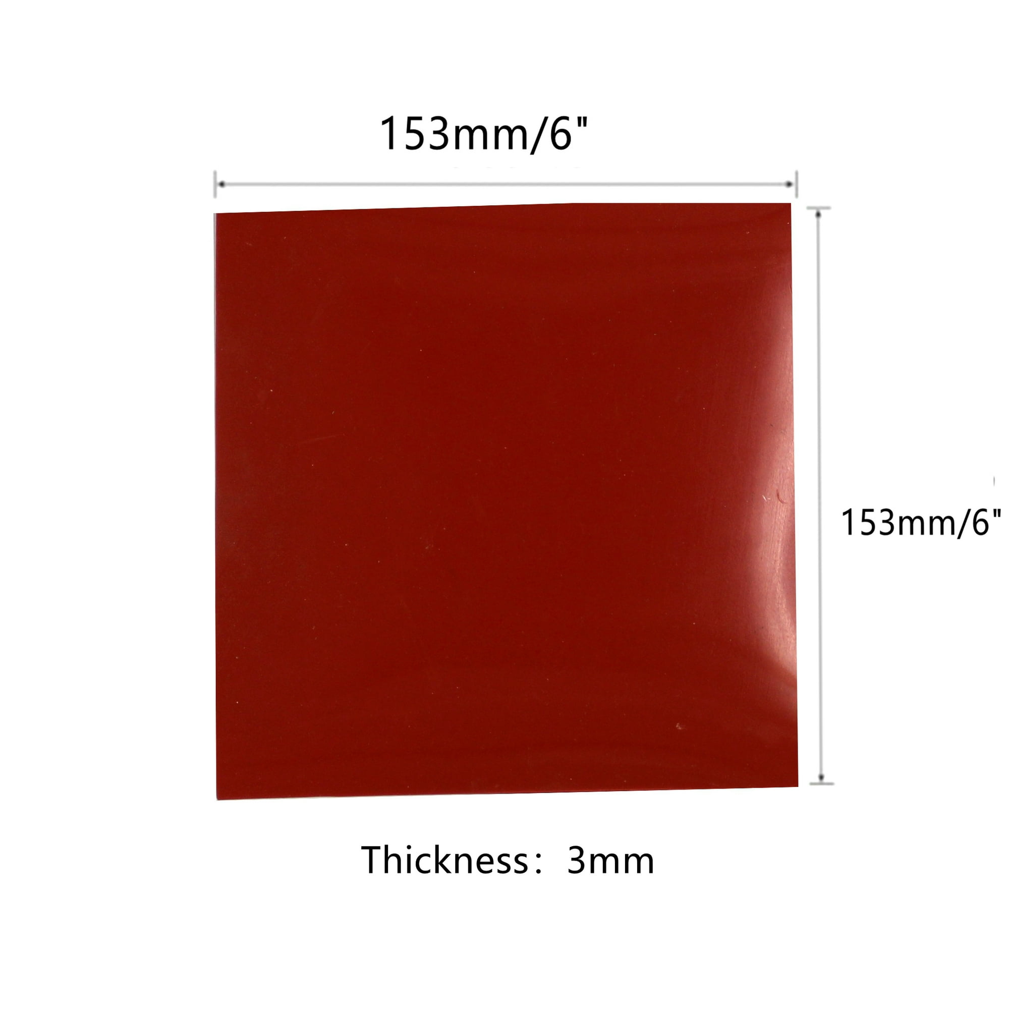 Red Silicone Sheet Fireproof Gasket Material for Auto Replacement Universal Vehicle 2pcs - Paidu Suppliers